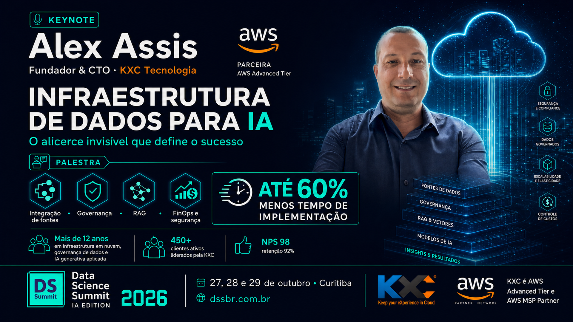 Alex Assis, CTO da KXC, é keynote do DSSBR 2026