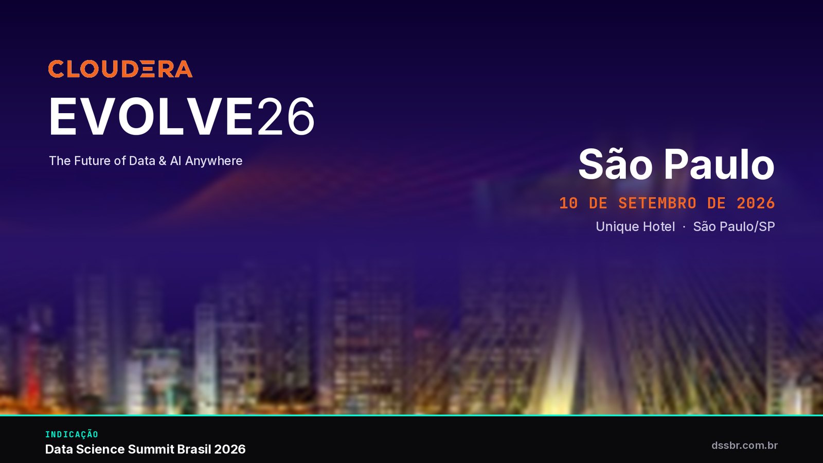 Cloudera EVOLVE26 · São Paulo · 10 de setembro de 2026