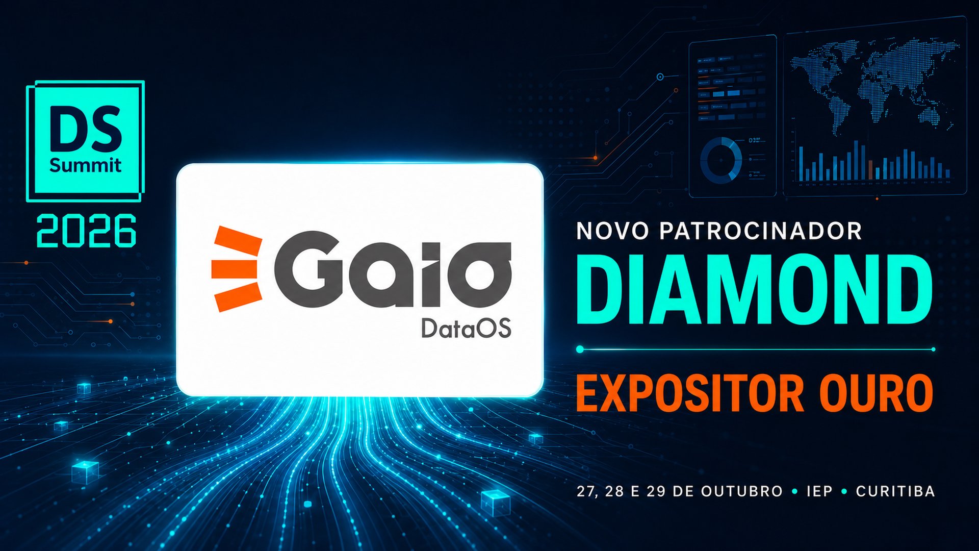 Gaio DataOS é nova Patrocinadora Diamond e Expositora Ouro do DSSBR 2026