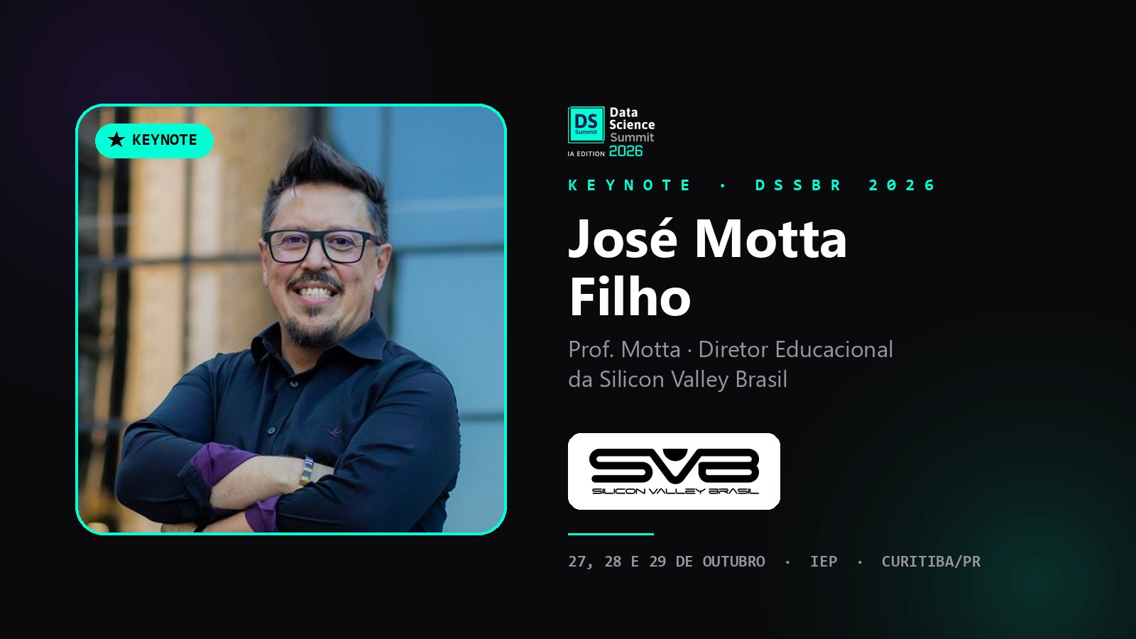 Prof. Motta é keynote do DSSBR 2026 e leva a IA para além dos prompts na Educação