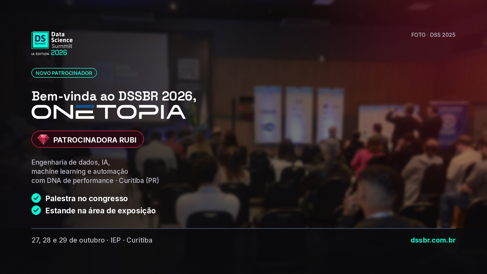 Onetopia é a nova Patrocinadora Rubi do DSSBR 2026