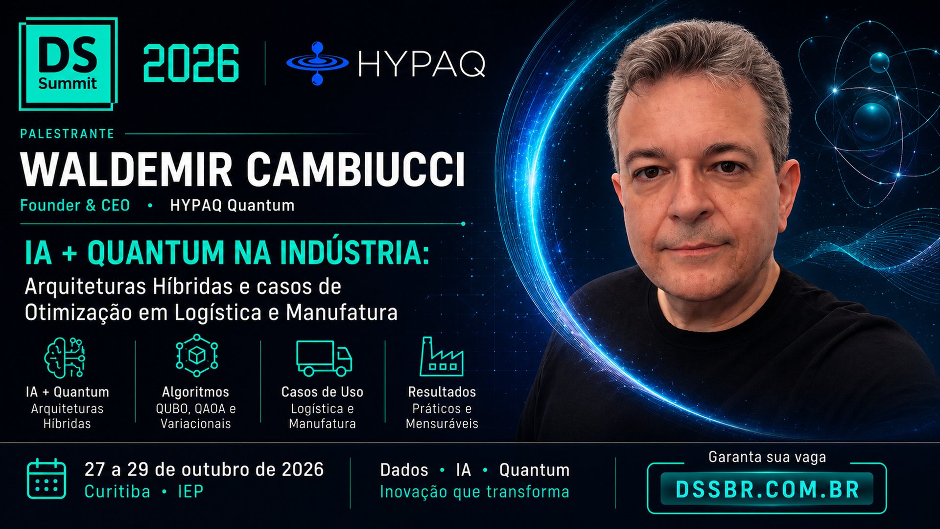 Waldemir Cambiucci leva IA + computação quântica ao DSSBR 2026