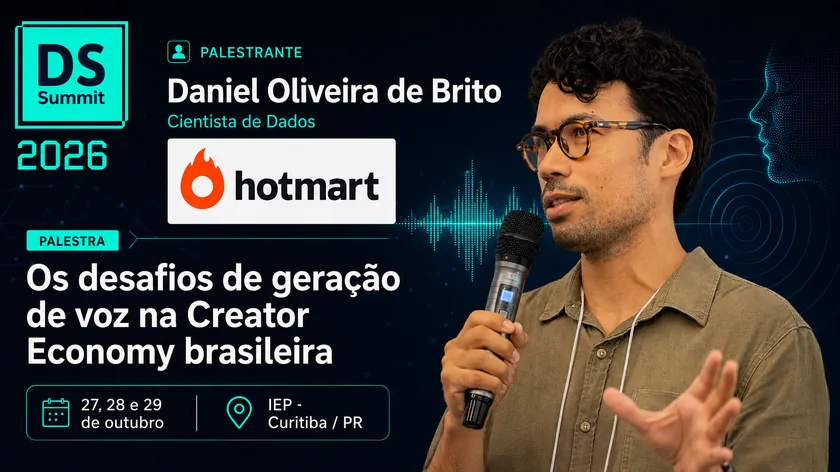 Daniel Oliveira de Brito, da Hotmart, leva a voz sintética ao DSSBR 2026