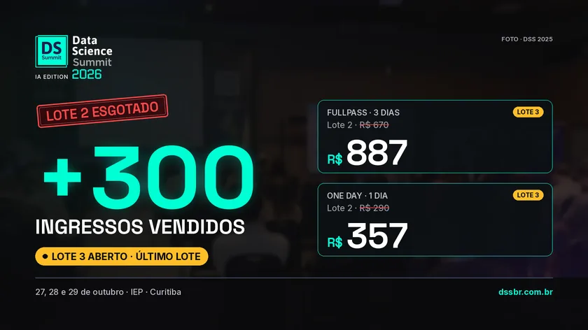 Mais de 300 ingressos vendidos: Lote 2 esgotado, Lote 3 é o último